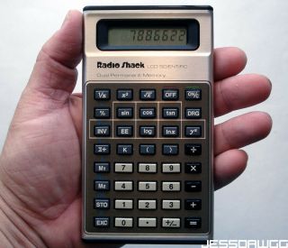vintage Radio Shack EC - 497 LCD scientific Calculator battery powered 4
