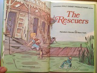 Walt Disney ' s The Rescuers vintage hardcover book 1977 4