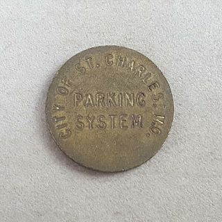 Vintage City Of St.  Charles Missouri Parking System Brass Token Coin