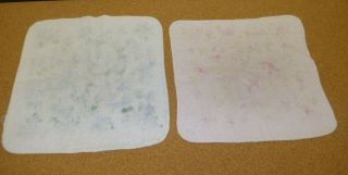 Vtg Cotton Terry Cloth Face WashCloths Pink Blue Floral (R) 4