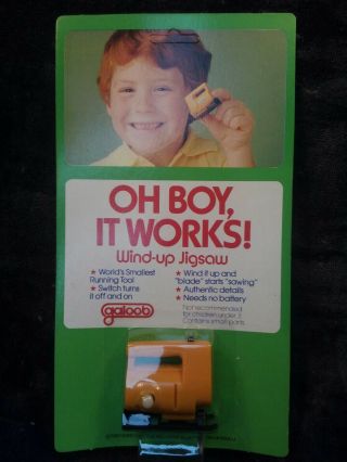 Vintage Toy Tools Oh Boy It Galoob White Knob Wind - Up Toys Jigsaw