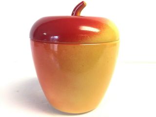 Vintage Hazel Atlas Milk Glass Apple Sugar Jam Jelly Jar W/ Lid,