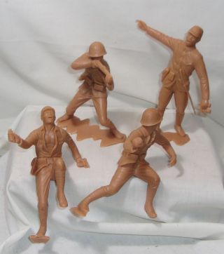Vintage Marx Large Plastic Japanese Soldier Toy Figures