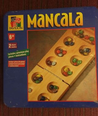 Mancala Board Game In Vintage Tin