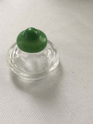 Vintage Depression Glass Green Tip Coffee Percolator Cap Replacement Top/lid