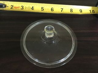 Vintage Fire King Clear Glass Lid For Baking Dish 402 Lid Only