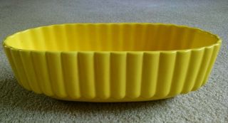 Vintage Haeger Yellow Oblong Fluted Footed Planter 147