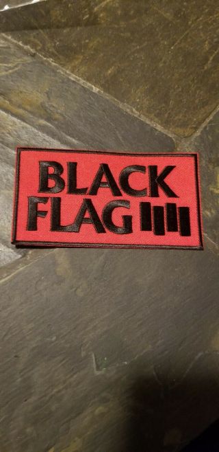 Vintage Black Flag Iii Embroidered Patch