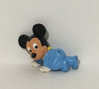 Baby Mickey Mouse Crawling 1985 Plastic Figurine Vintage Bully Toy W Germany