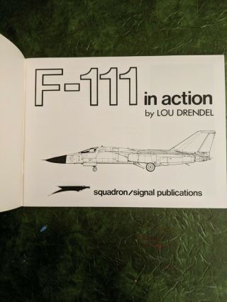 VINTAGE SQUADRON/SIGNAL BOOK F - 111 in action AIRCRAFT NO.  35 3