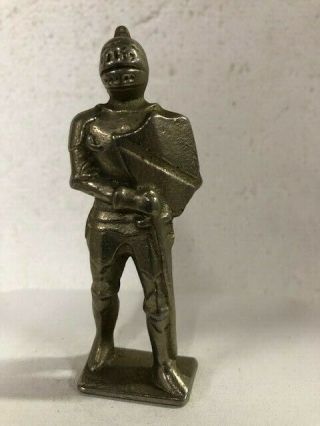 Vintage Grey Iron G93 Knight In Armor Manoil Barclay Toy Soldier Crusader Castle