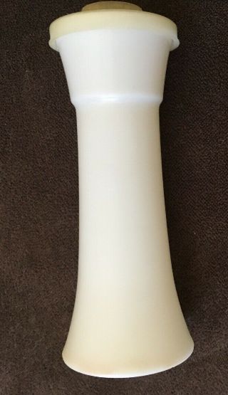 Vintage Tupperware White 6 " Hourglass Pepper Shaker 718 - 7 Flip Top Missing P