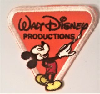 Vintage Walt Disney Productions Mickey Mouse Iron - On Patch D