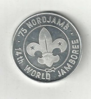 Vintage 1975 Bsa Boy Scouts Nordjamb 14th World Jamboree Token Medallion Coin