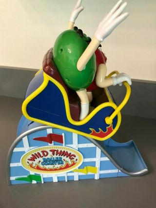 VINTAGE M&M WILD THING ROLLER COASTER CANDY DISPENSER AND PLUSH TOYS 5