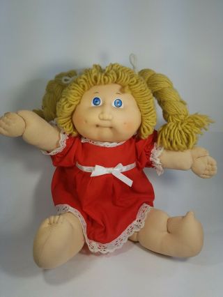 Vintage 1984 Coleco Cabbage Patch Kids Doll Blonde Hair Blue Eyes