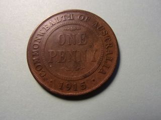 Vintage1915 - H Australia Penny Details No Damage Just Aging And Use