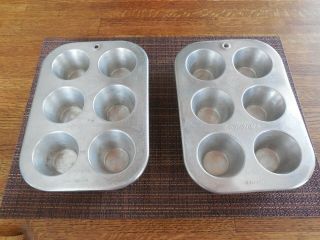 2 Airline Popovaire Muffin Cupcake Popover Pan United Aircraft Products Vintage