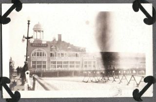 Vintage Photograph Steel Pier Fire Amusement Park Atlantic City Jersey Photo