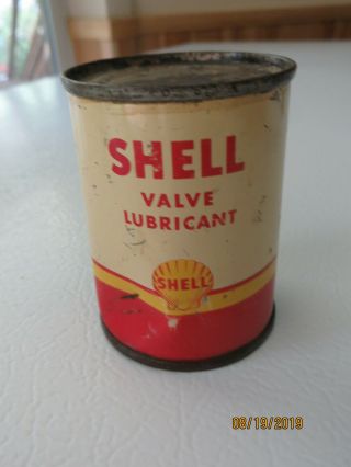 Vintage Shell Valve Lubricant Can Full Shell Oil Company York Usa