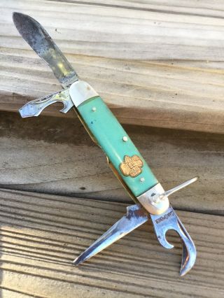 Antique Rustic Vintage Kutmaster Utica York Usa Girls Scout Pocket Knife