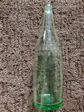 Vintage Pluto Glass Water Bottle With Devil On The Bottom