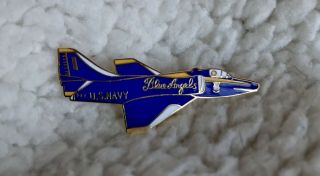 Vintage Pin: U.  S.  Navy Blue Angels Jet Plane,  A - 4 Skyhawk,  Air Show,  Pilot