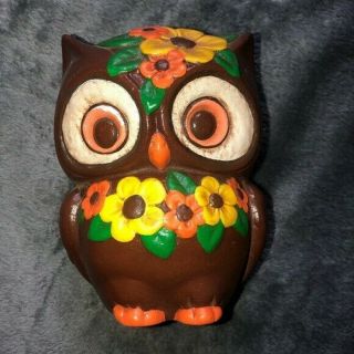 Vintage hand painted ceramic owls 2