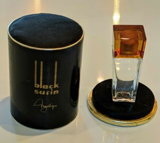 Vintage Black Satin By Angelique Perfume Bottle In Presentation Box