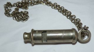 Vintage The Metropolitan Police Whistle On Chain Made In England