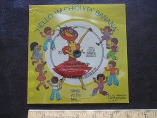 Vintage Chiquita Banana Song 33 1/3 Advertising Record