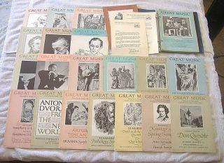 Vintage 1958 - 60 {rca Victor Society Of Great Music Booklet Lot} 28 Issues 2 - C34