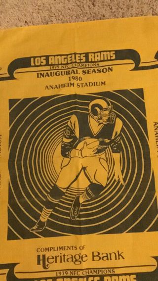 LOS ANGELES RAMS | Vintage Anaheim Stadium 1980 Inaugural Season Scarf/Bandana 2