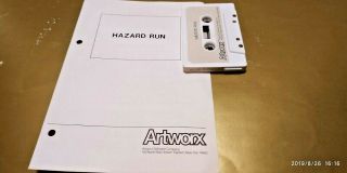 Hazard Run For Atari 400 800 Xe Xegs,  Cassette,  Vintage 1982,