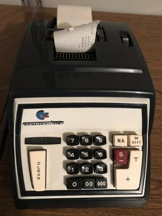 Vintage Commodore Model 202 Adding Machine Calculator Roll Paper Printer
