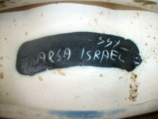 Vintage Harsa Israel Studio Pottery Large Tray / Bowl 3