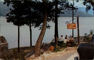 Deep Creek Lake Picnic Area Garrett County Maryland 1956 Vintage Postcard