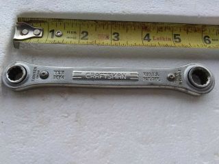 Vintage Craftsman Sae Ratcheting 3/8 " Combination 7/16 " Wrench