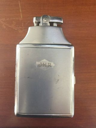 Vintage Ronson Mastercase Cigarette Case With Lighter Engraved