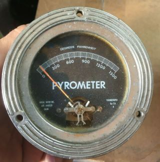 Vintage Pyrometer Temperature Gauge 0 - 1500 Degree By Diesel Recon Inc.