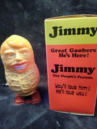 Vintage President Jimmy Carter Wind - Up Anthropomorphic Walking Peanut