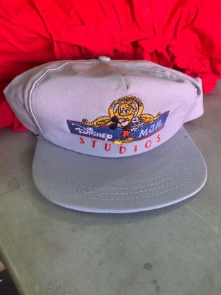 Vintage 1987 Disney Mgm Studios Cap Embroidered Adjustable Made In Usa Snap Back