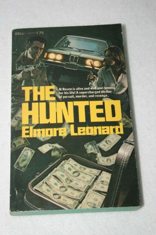 The Hunted By Elmore Leonard Vintage Crime Thriller Paperback First 1st Printing