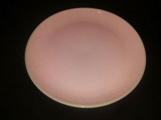 Vintage Harkerware Stone China Pink Speckled/gray Rim & Back Dinner Plate 10 "