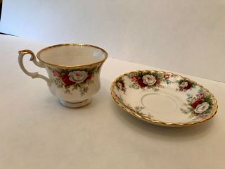 Vintage Royal Albert Old Country Roses Tea Cup And Saucer -