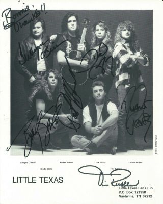 Little Texas & Vintage Hand Signed Autographed Photo By All 6