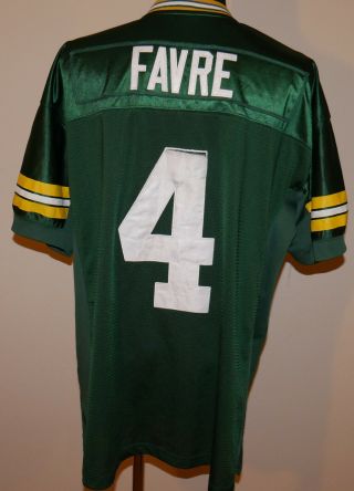 Nfl Green Bay Packers Brett Favre 4 Reebok Jersey Adults 52 Shirt Usa Vintage