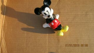 Walt Disney Productions Mickey Mouse Ceramic Porcelain Figure Japan Vintage