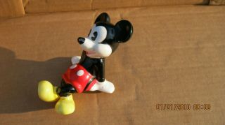 Walt Disney Productions Mickey Mouse Ceramic Porcelain Figure Japan Vintage 2