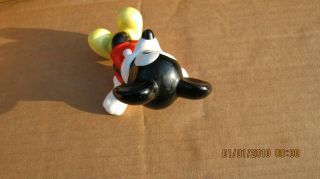 Walt Disney Productions Mickey Mouse Ceramic Porcelain Figure Japan Vintage 3